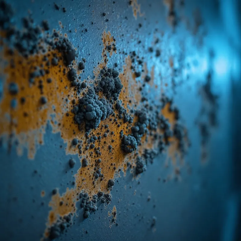 mold growth on a wall weeks after a flood