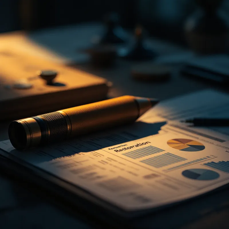 a printed restoration scope and estimate on a table