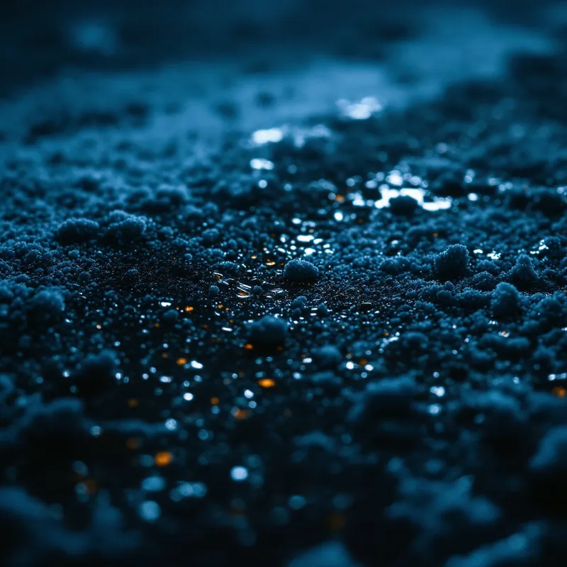 dark mold on the underside of a wet carpet pad